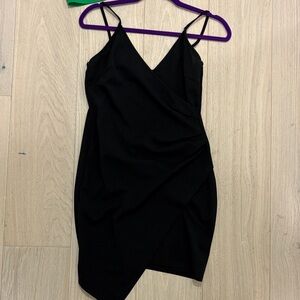 Elegant Black Wrap Dress